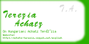 terezia achatz business card